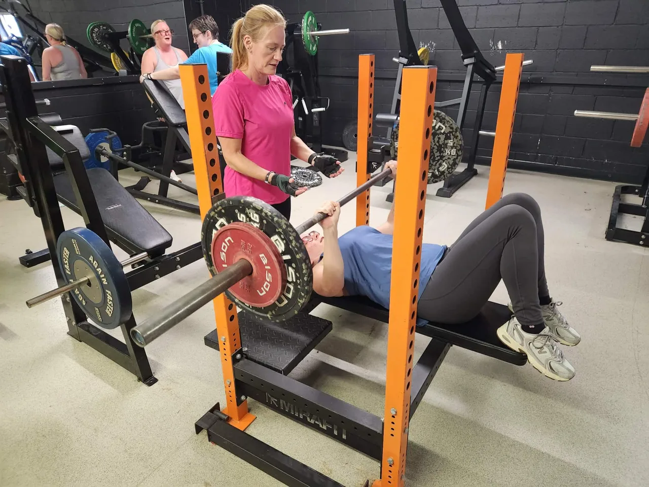 Support during strength training at Phoenix